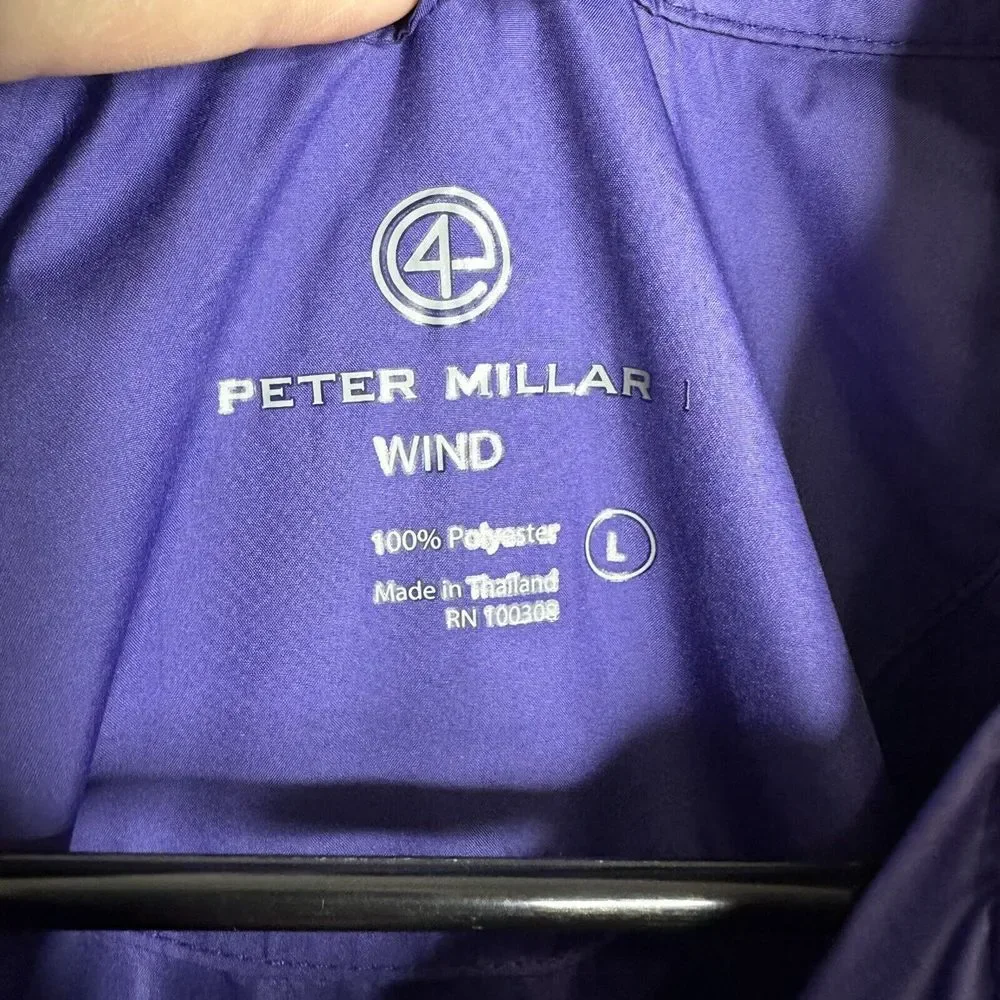 Women's Peter Millar Size Large Wind Breaker‎ 1/4 Zip Long Sleeve Golf
